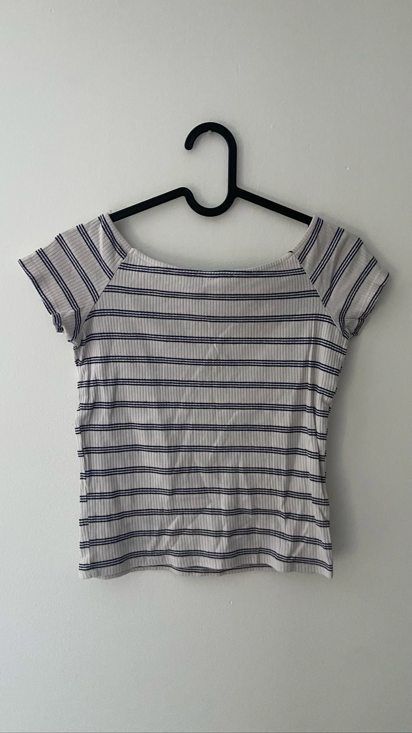 Haut crop top bleu et blanc taille 36  – photo 5